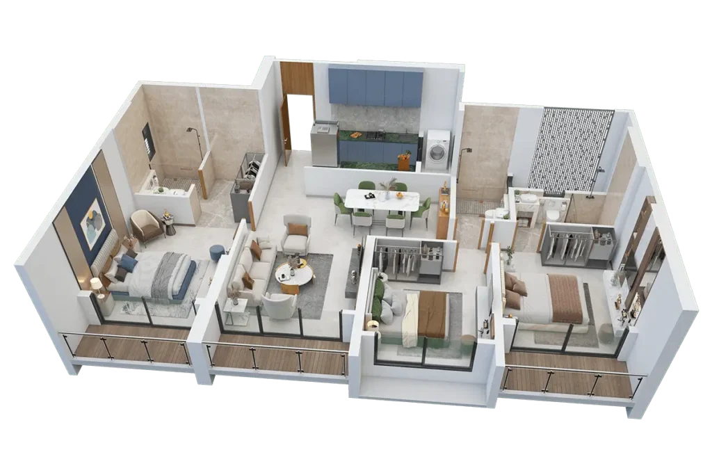 Nimbus The Arista 5BHK plus servant luxury apartment floor plan in Noida Sector 168